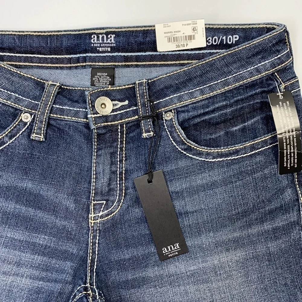 a.n.a Petite Crop/Capri Denim Pants NWT - Picture 3 of 8